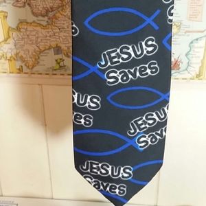WALNUTRIDGE Jesus Saves 100% Polyester Tie